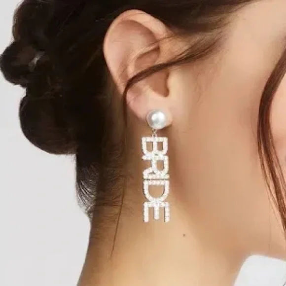 HP!! NWT Kleinfeld Pavé BRIDE Statement Drop Earrings - Picture 2 of 6